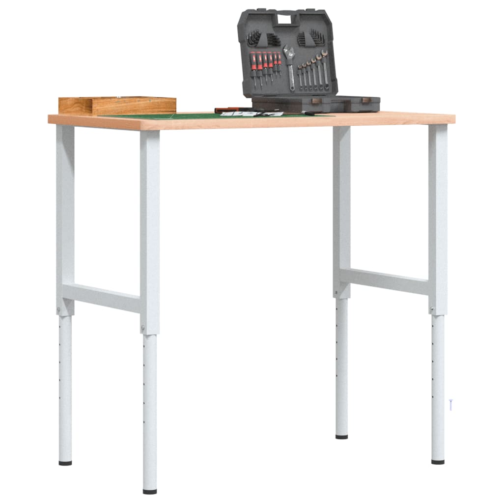 JUNG Vida Werkbank 100x60x(71,5-98) cm Massivholz Buche Rechteckig