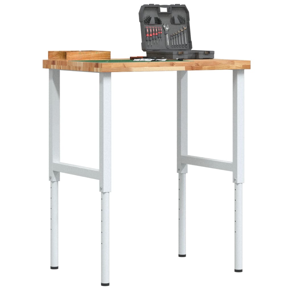 JUNG Vida Werkbank 80x60x(73-99,5) cm Massivholz Akazie Rechteckig