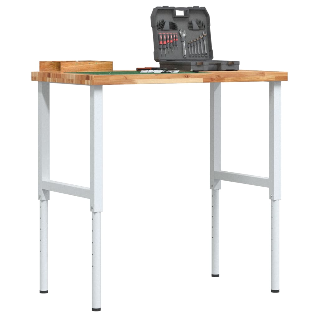 JUNG Vida Werkbank 100x60x(73-99,5) cm Massivholz Akazie Rechteckig