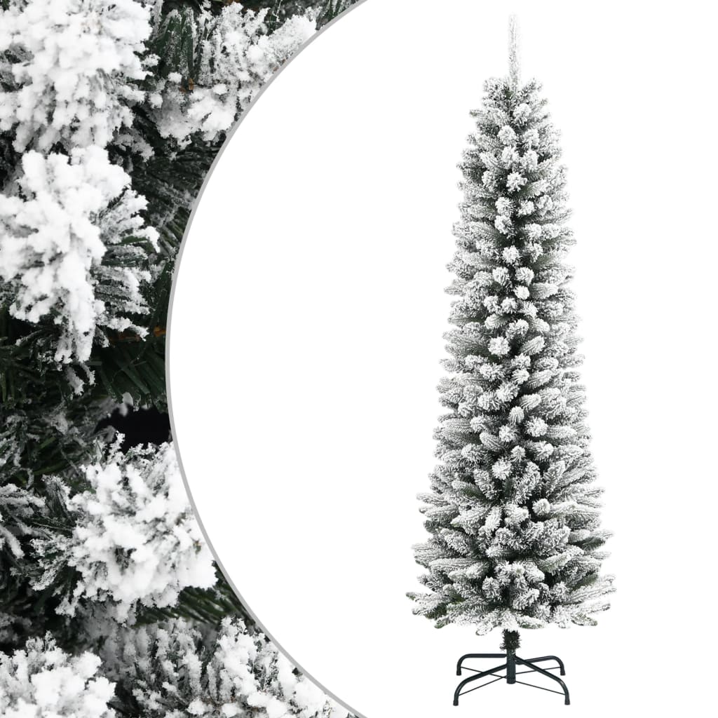 JUNG Vida Künstlicher Weihnachtsbaum Schlank mit Schnee 210 cm PVC & PE