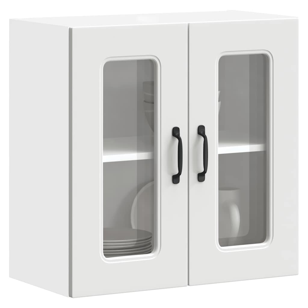 JUNG Vida Küchen-Hängeschrank mit Glastür Kalmar Weiß Holzwerkstoff