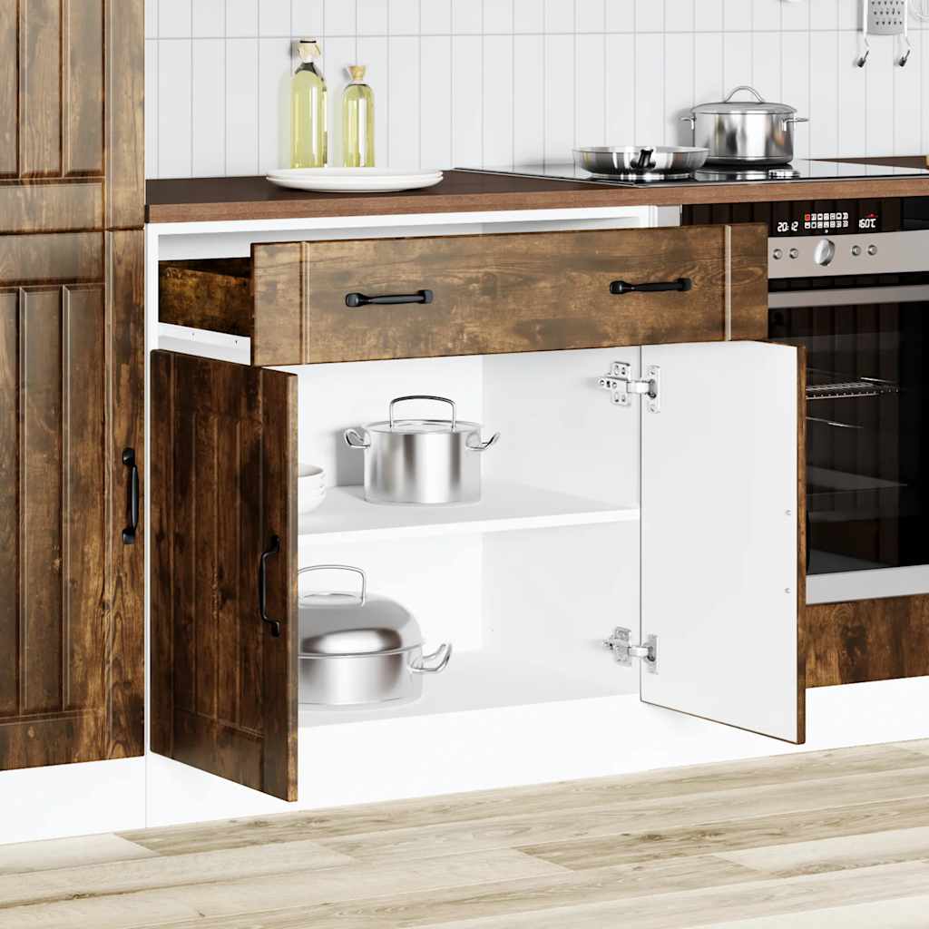 JUNG Vida Küchen-Unterschrank Lucca Räuchereiche Holzwerkstoff