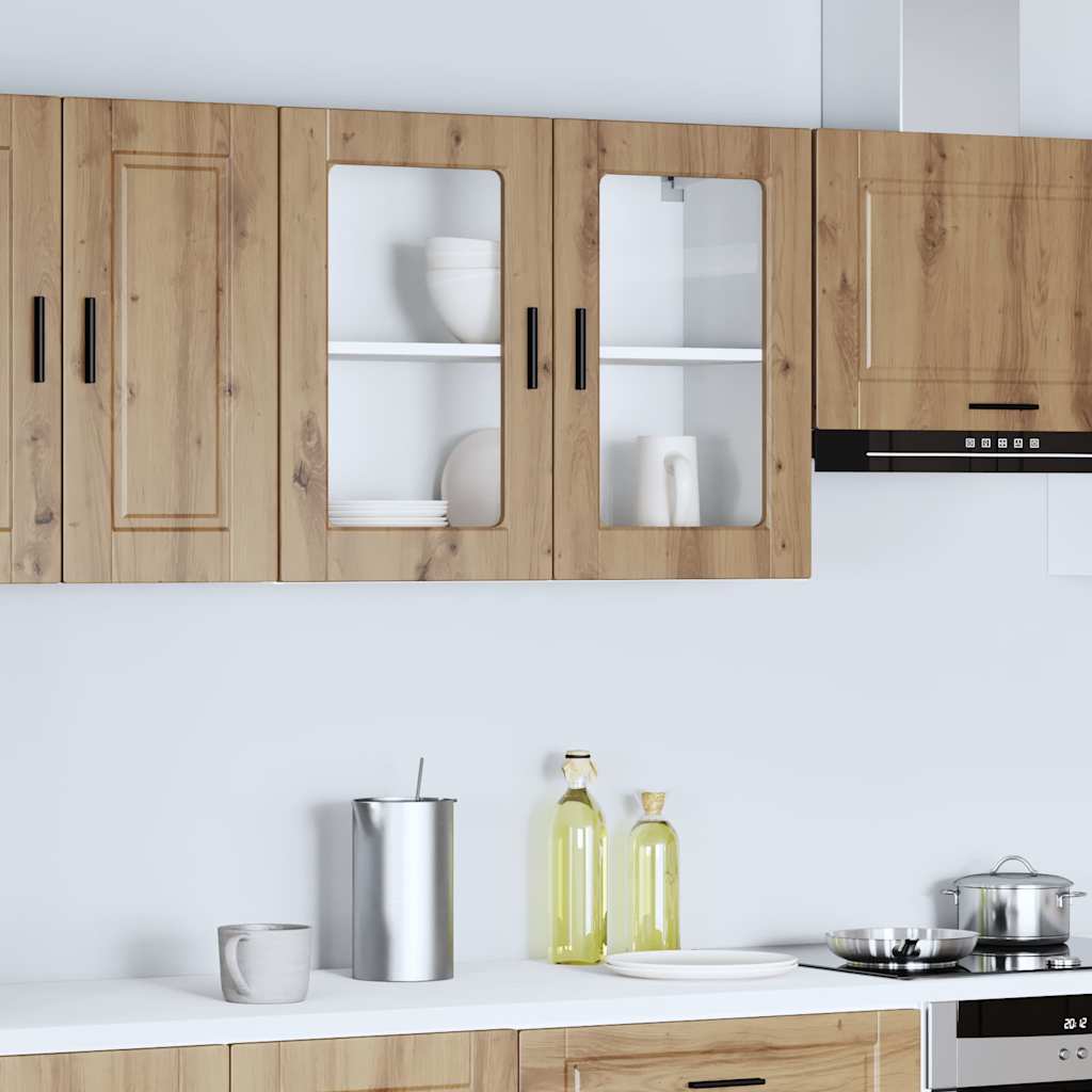 JUNG Vida Küchen-Hängeschrank mit Glastür Porto Artisan-Eiche