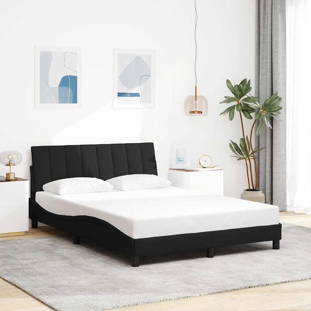 JUNG Vida Bettgestell ohne Matratze "Hanko" Schwarz 120x200 cm Stoff