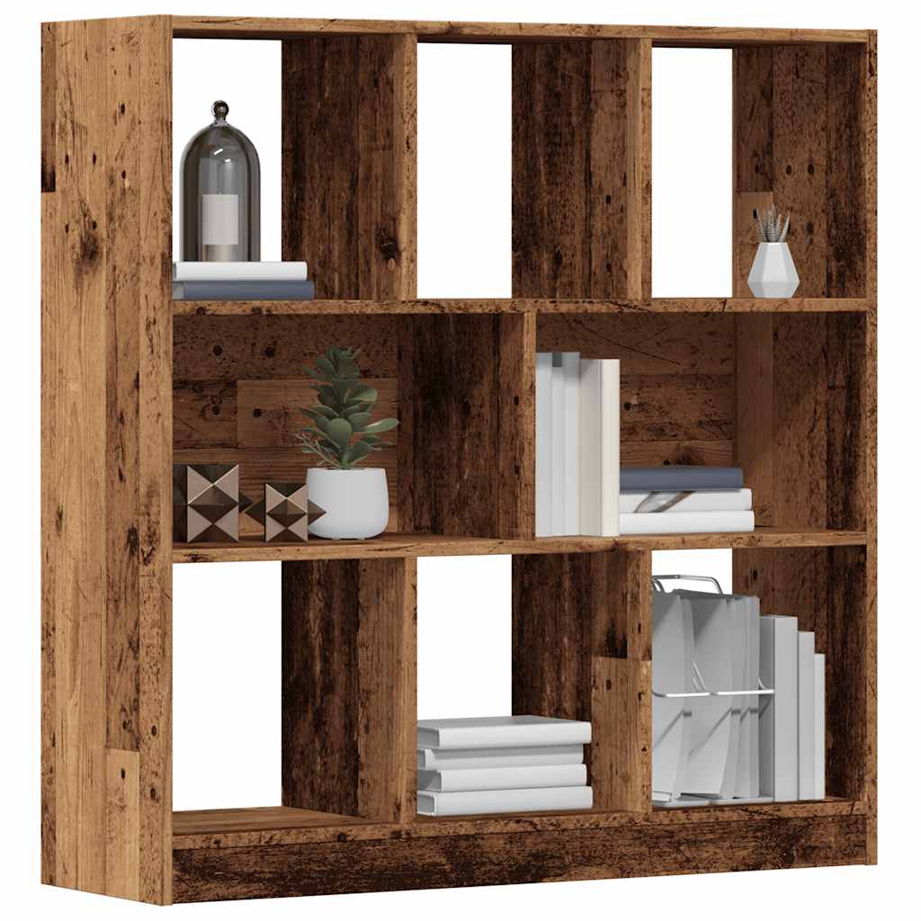 JUNG Vida Bücherregal Altholz-Optik 97,5x29,5x100 cm Holzwerkstoff