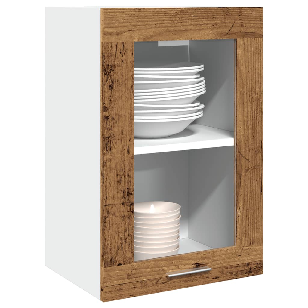 JUNG Vida Hängeschrank Lyon Glas Altholz-Optik 40x31x60 cm Holzwerkstoff