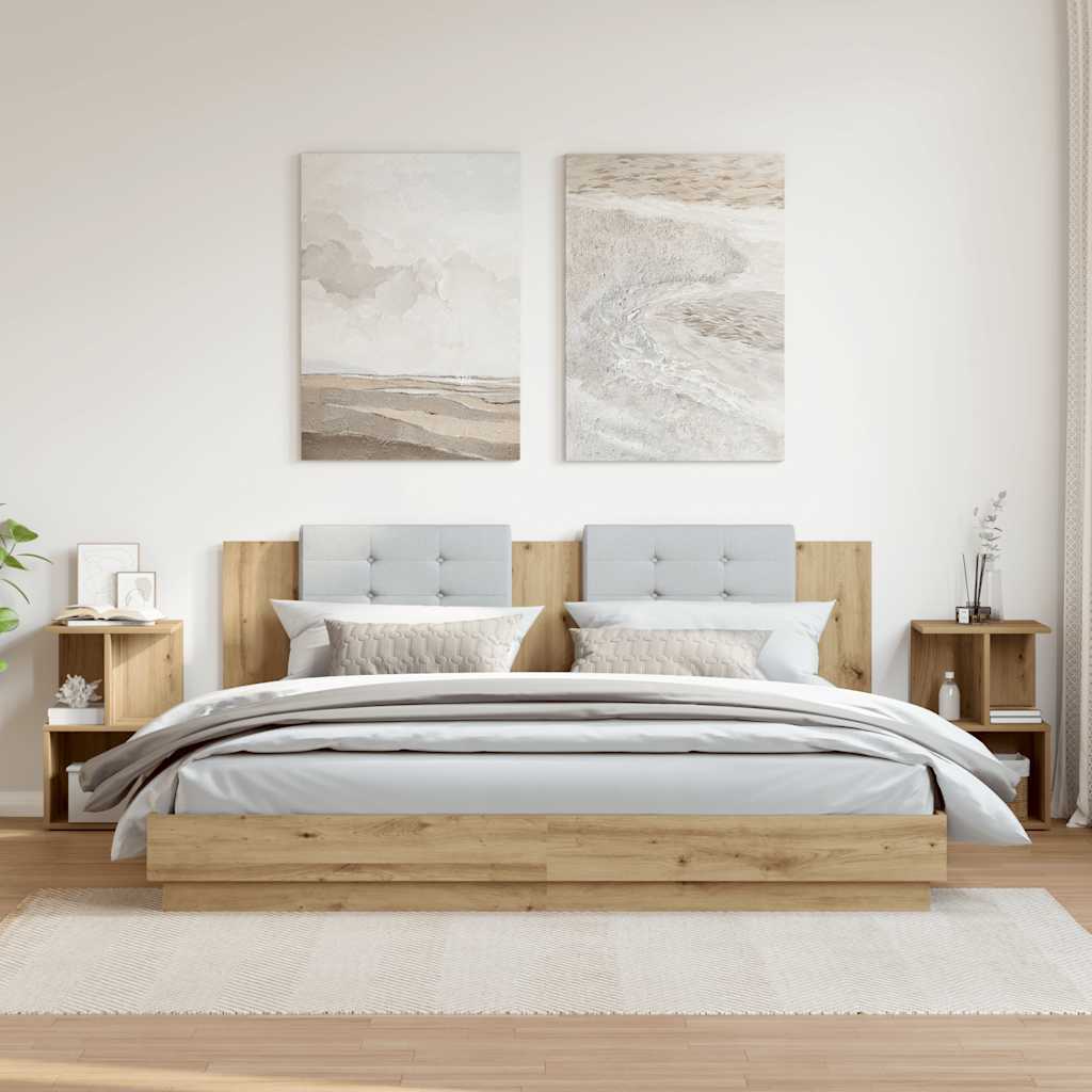 JUNG Vida Nachttische 2 Stk. Artisan-Eiche 35x35x55 cm Holzwerkstoff