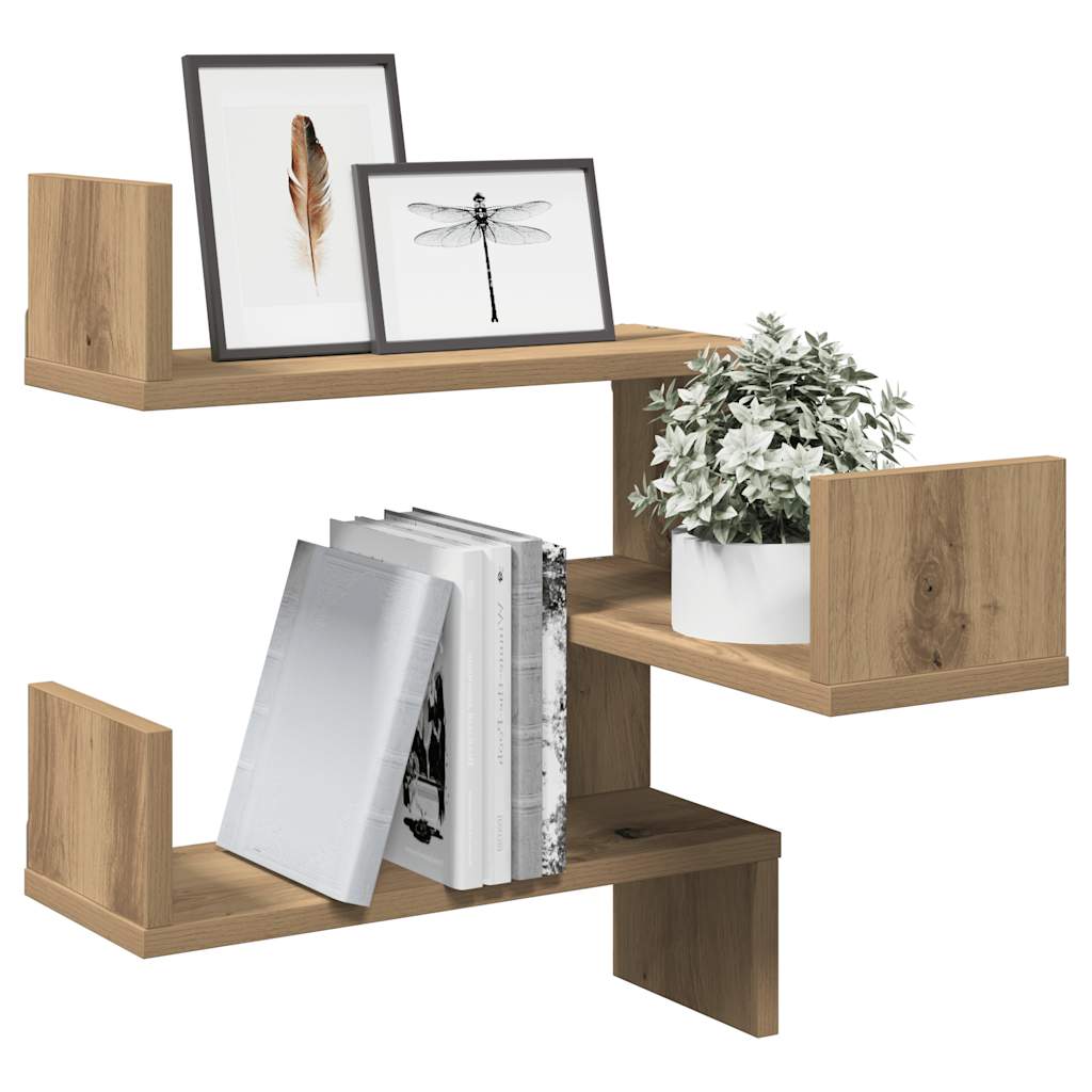 JUNG Vida Wand-Eckregal Artisan-Eiche 40x40x49,5 cm Holzwerkstoff