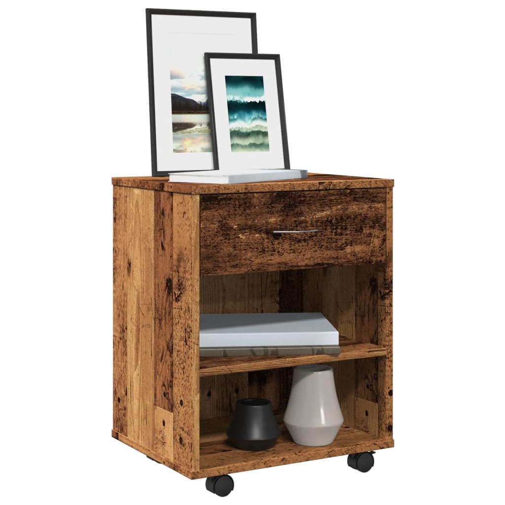 JUNG Vida Rollcontainer Altholz-Optik 46x36x59 cm Holzwerkstoff