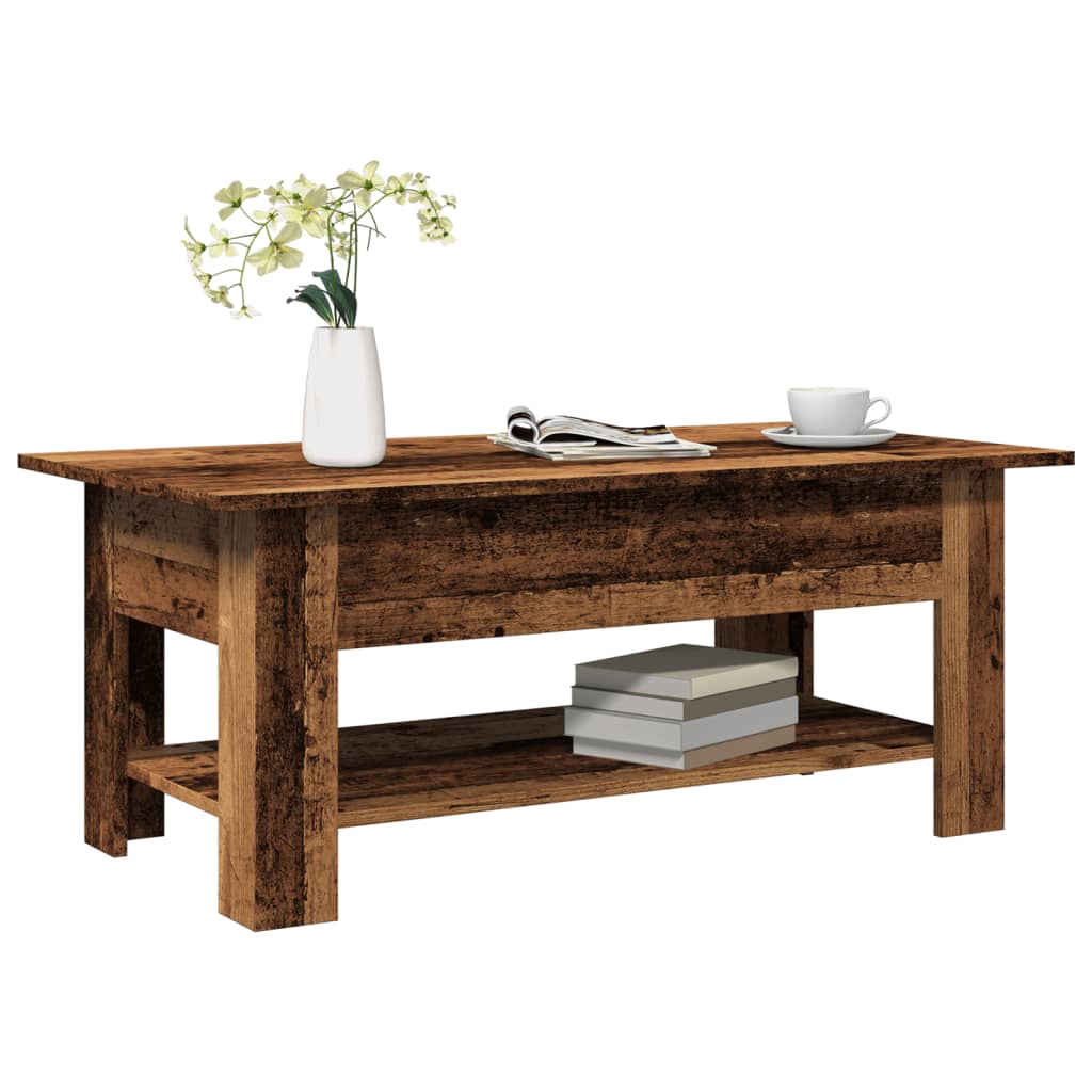 JUNG Vida Couchtisch Altholz-Optik 102x55x42 cm Holzwerkstoff