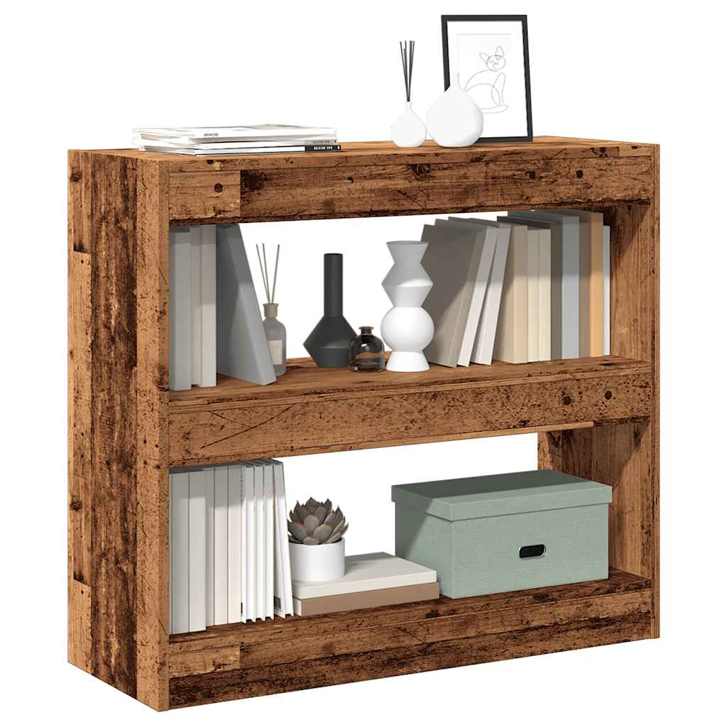 JUNG Vida Bücherregal/Raumteiler Altholz-Optik 80x30x72 cm