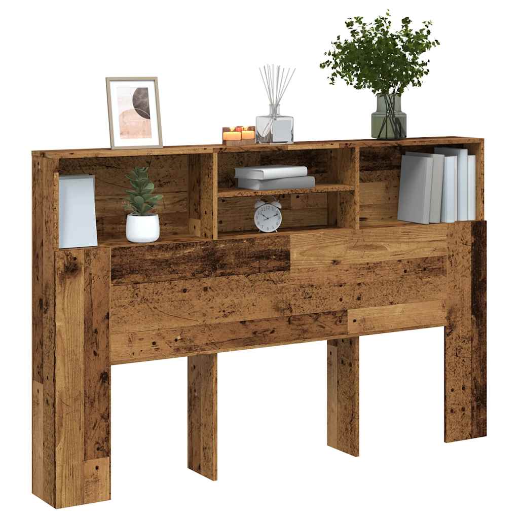 JUNG Vida Kopfteil mit Stauraum Altholz-Optik 160x19x103,5 cm