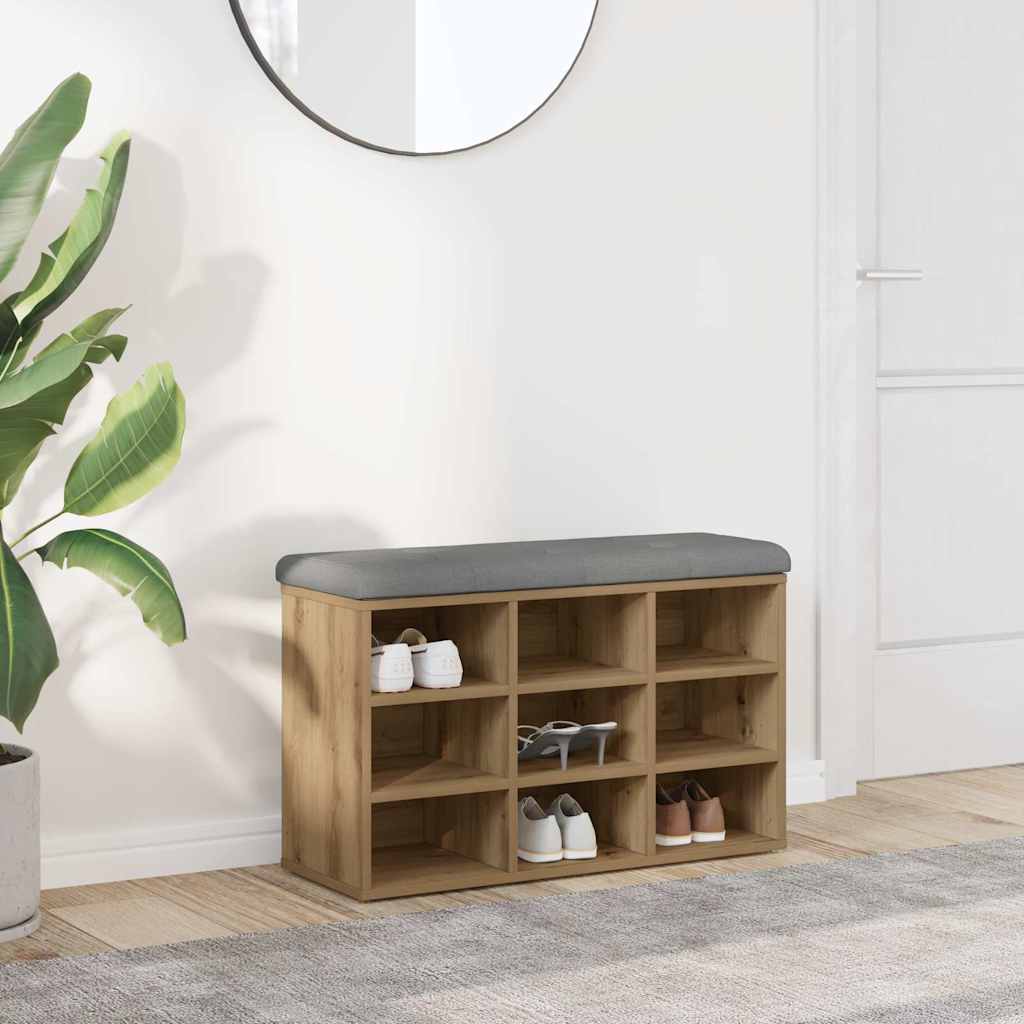 JUNG Vida Schuhbank Artisan-Eiche 82x32x50 cm Holzwerkstoff