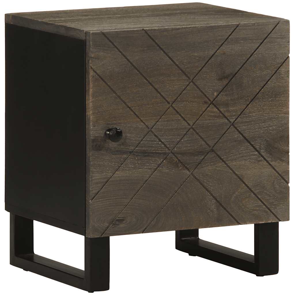 JUNG Vida Nachttisch Schwarz 40x33x46 cm Massivholz Mango