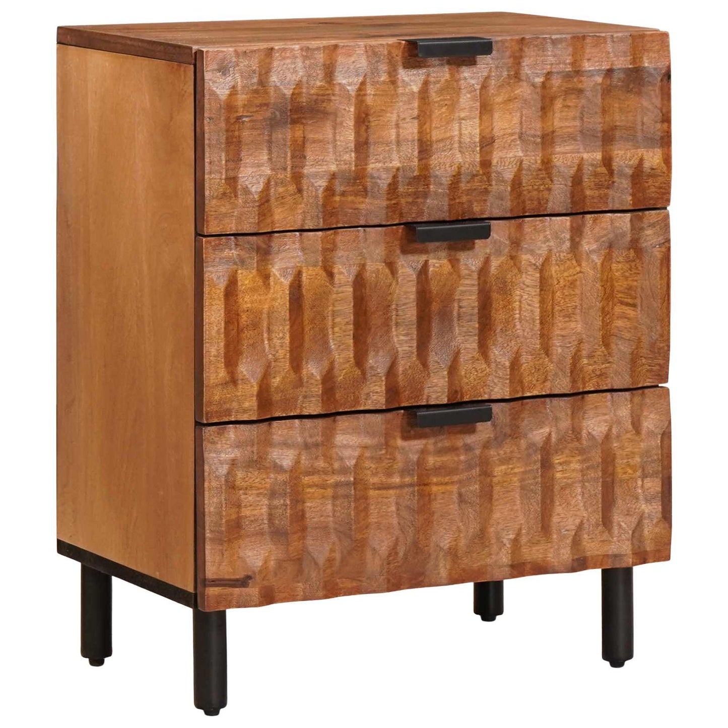 JUNG Vida Nachttisch Braun 50 x 33 x 62 cm Massivholz Mango