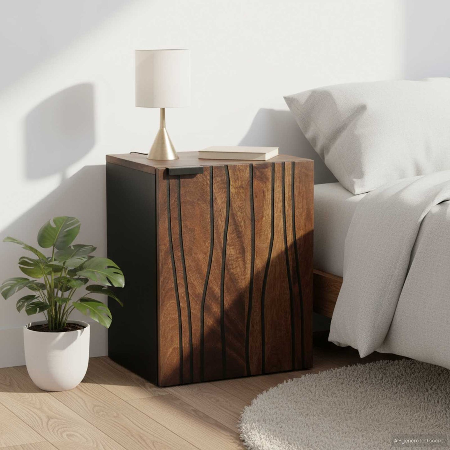 JUNG Vida Waschbeckenschrank Walnuss 38 x 33,5 x 48 cm Holzwerkstoff