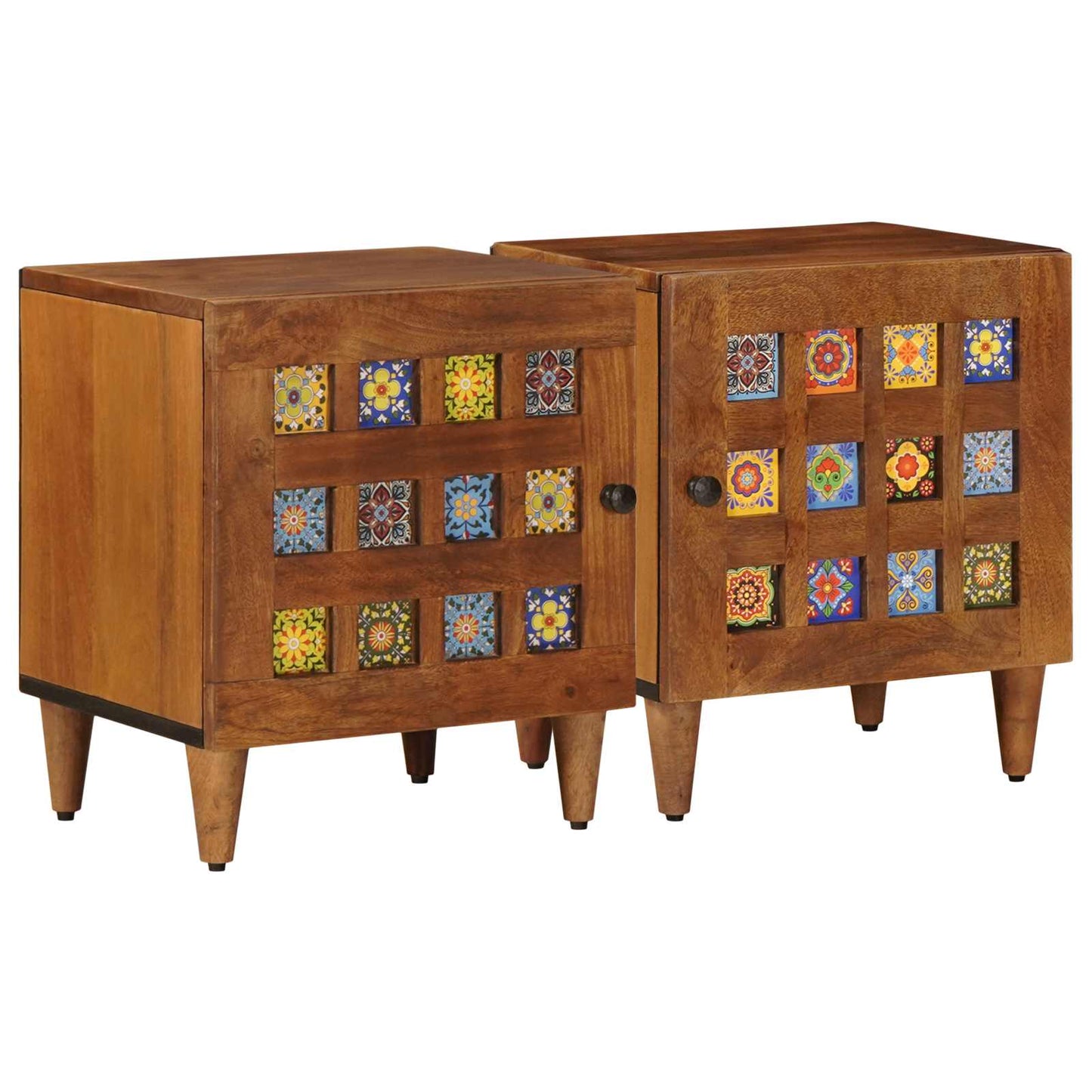 JUNG Vida Nachttisch 2 pcs Braun 40 x 33 x 46 cm Massivholz Mango