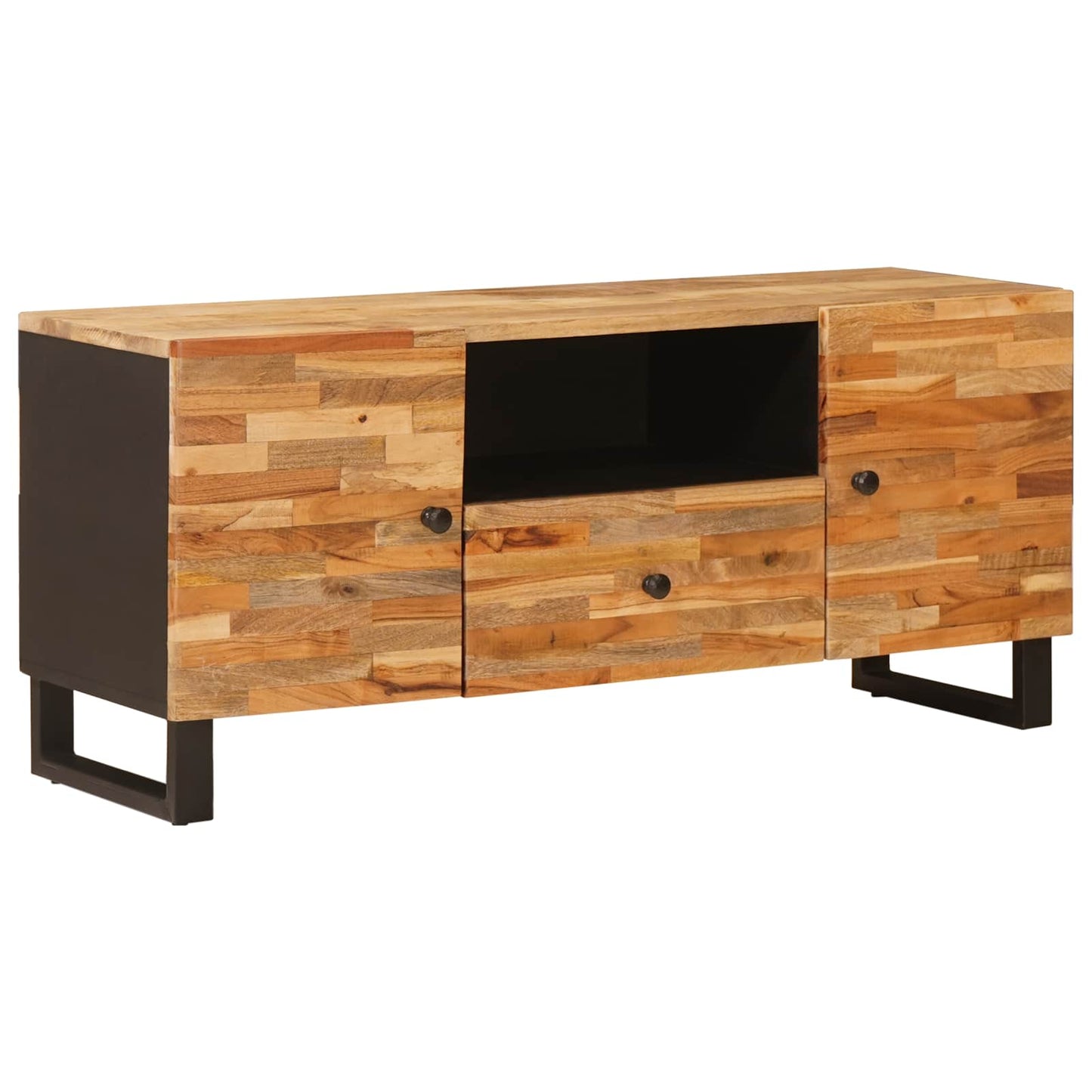 JUNG Vida TV-Schränk mit Regal Braun 105 x 33 x 46 cm Massivholz Mango