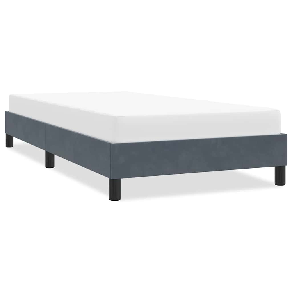 JUNG Vida Bettgestell ohne Matratze Dunkelgrau 100x210 cm Samt