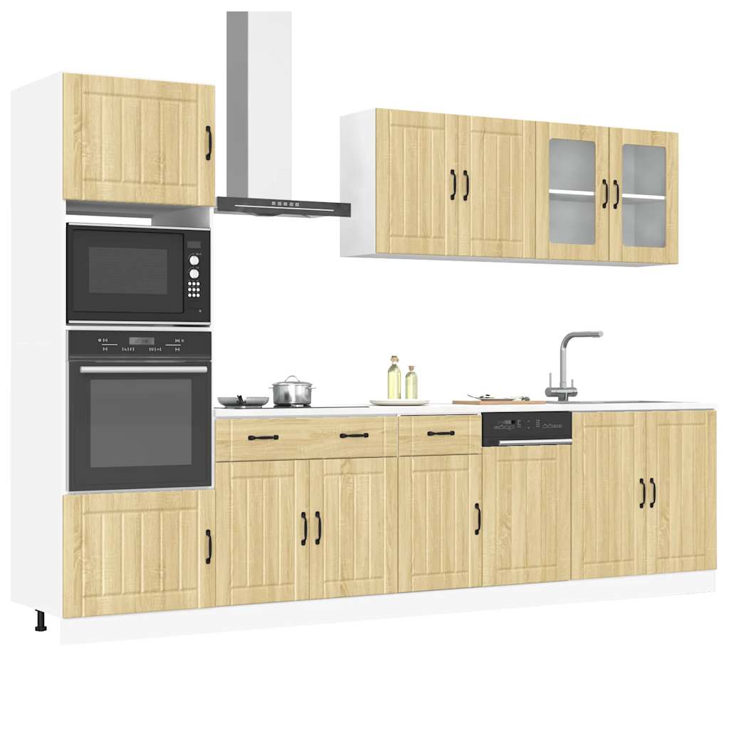 JUNG Vida 7-tlg. Küchenschrank-Set Lucca Sonoma-Eiche Holzwerkstoff