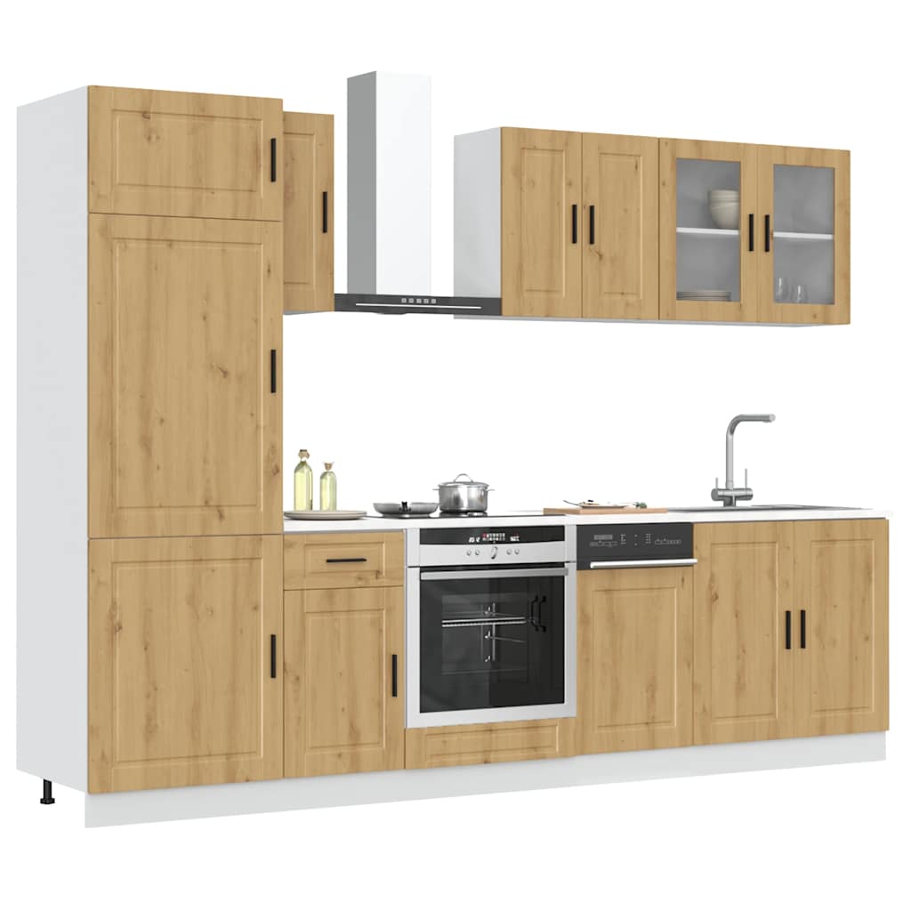 JUNG Vida 8-tlg. Küchenschrank-Set Kalmar Artisan-Eiche Holzwerkstoff