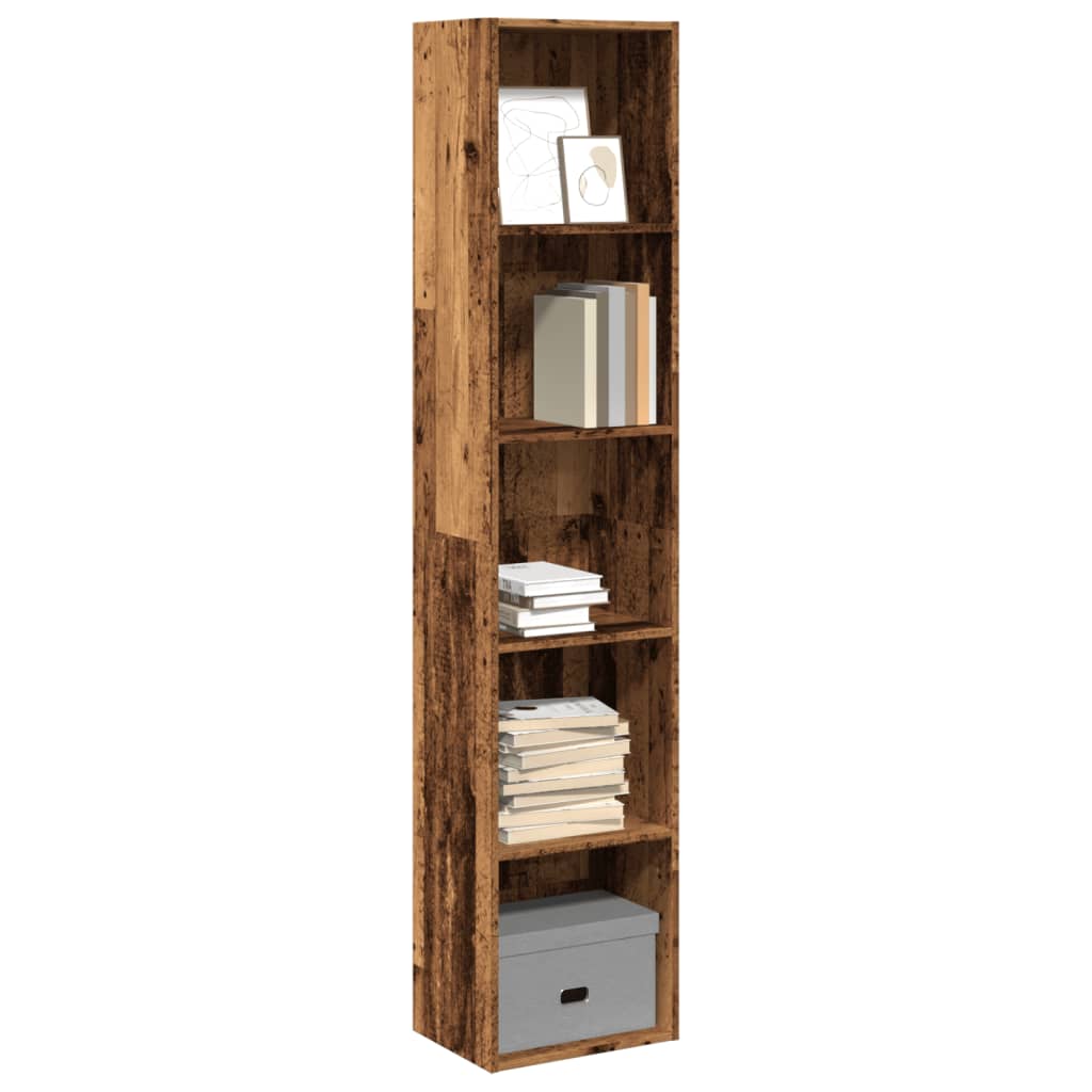 JUNG Vida Bücherregal Altholz-Optik 40x30x189 cm Holzwerkstoff