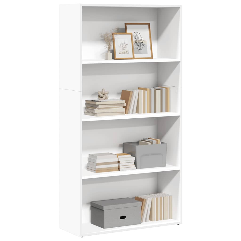 JUNG Vida Bücherregal Weiß 80x30x152 cm Holzwerkstoff