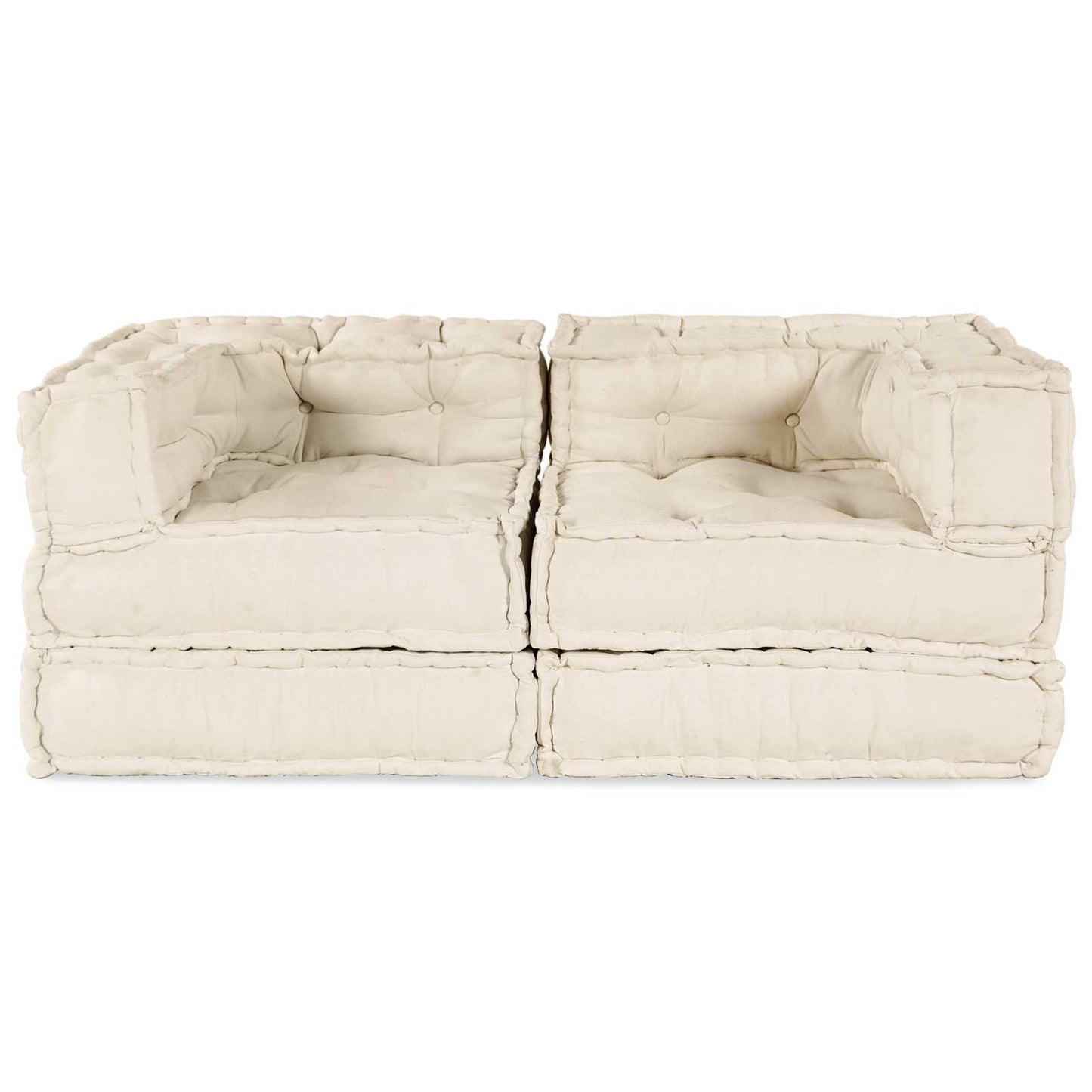 JUNG Vida Modulares Sofa 2 pcs Creme 140 x 70 x 56 cm Stoff