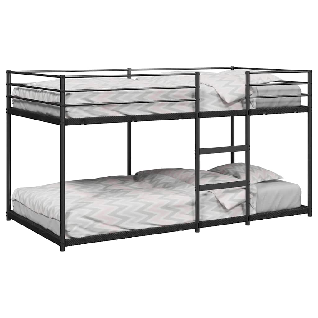 JUNG Vida Etagenbett ohne Matratze Schwarz 100x200 cm Stahl