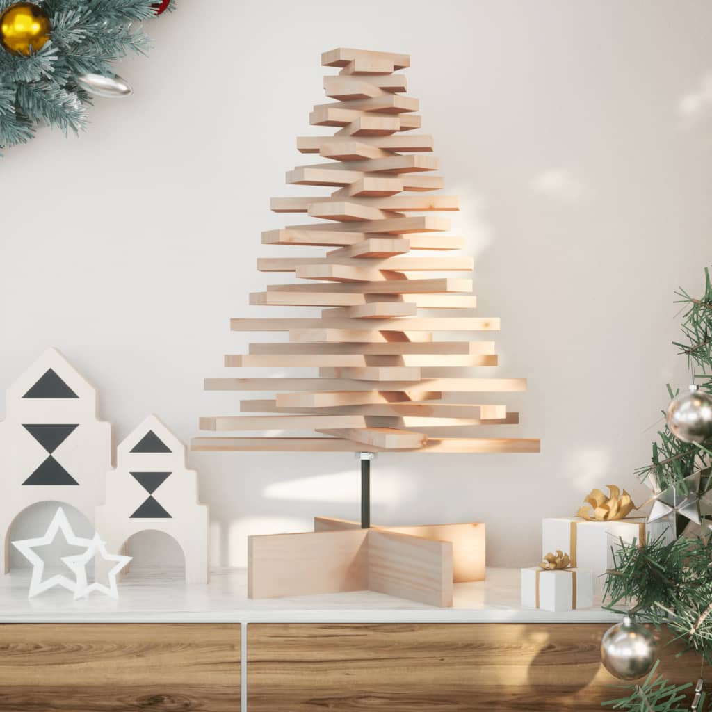 JUNG Vida Weihnachtsbaum Holz zum Schmücken 80 cm Massivholz Kiefer