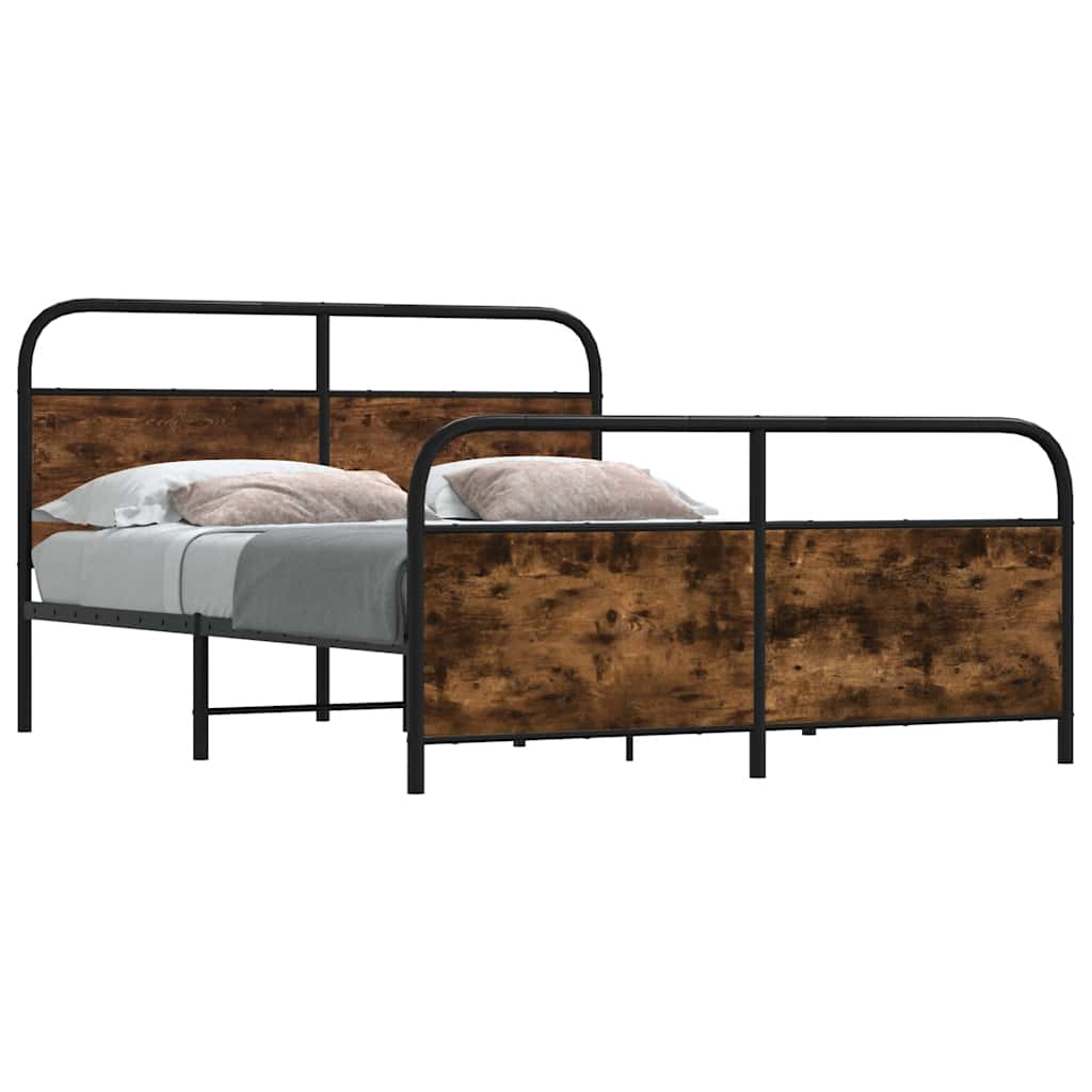 JUNG Vida Metallbett ohne Matratze Räuchereiche 183x213 cm