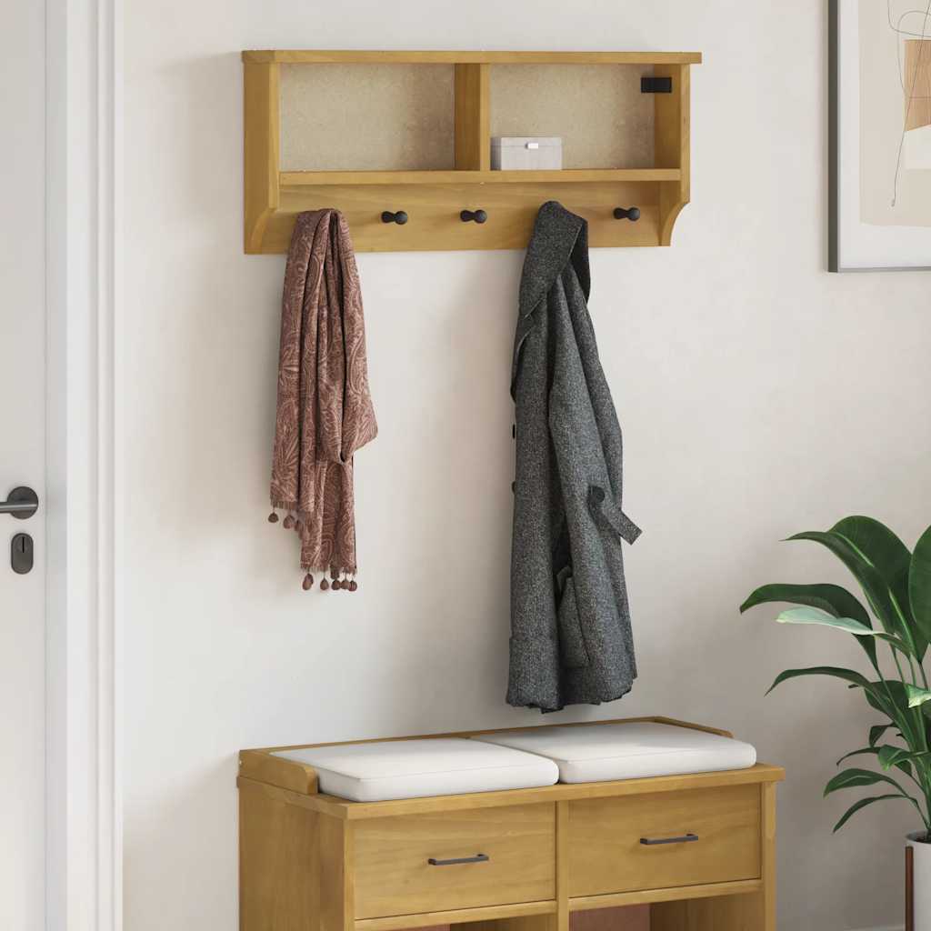 JUNG Vida Wandgarderobe SANDNES 87x12x35 cm Massivholz Kiefer