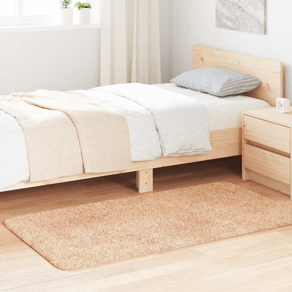 JUNG Vida Teppich Shaggy Hochflor NAVARRA Beige 80x150 cm Polyester