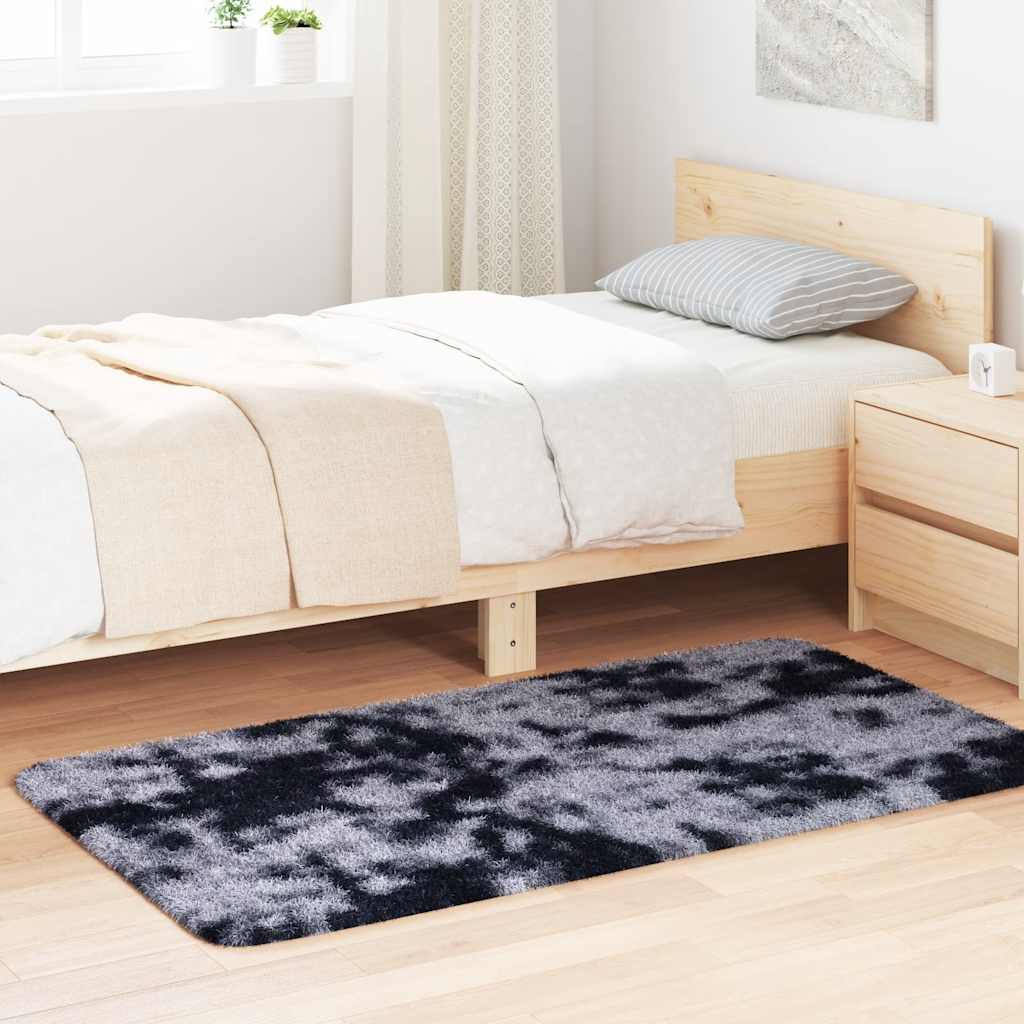 JUNG Vida Teppich Shaggy Hochflor NAVARRA Dunkelgrau 80x150 cm Polyester