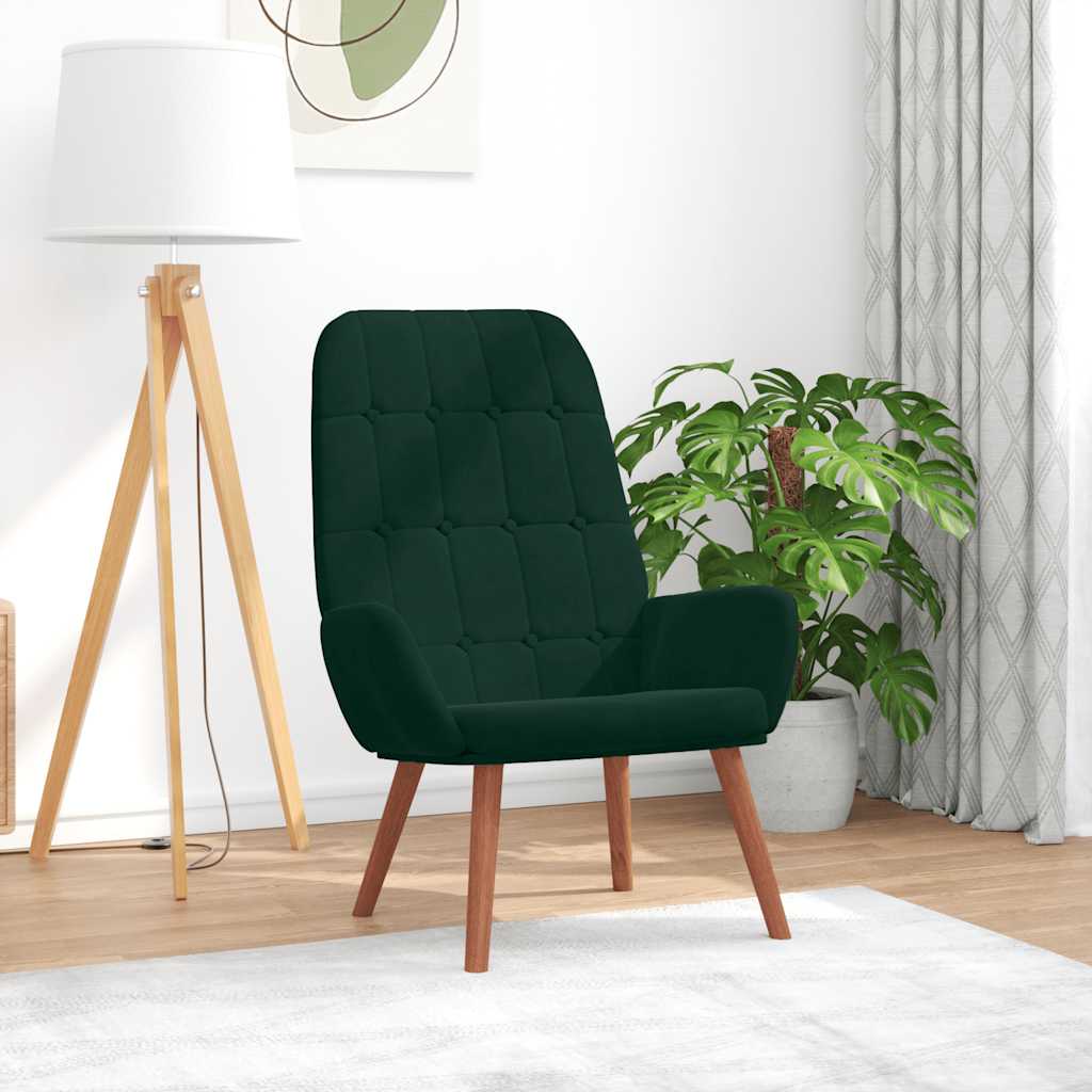 JUNG Vida Relaxsessel Dunkelgrün Samt