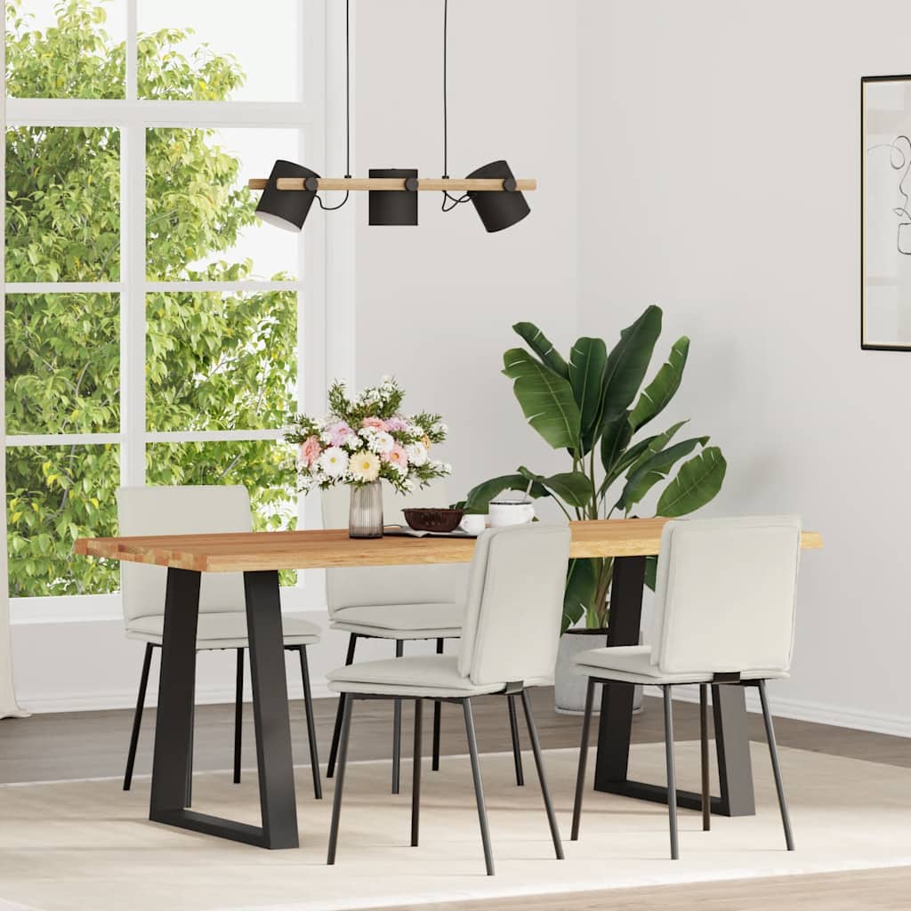 JUNG Vida Esszimmerstühle 4 Stk. Creme Samt