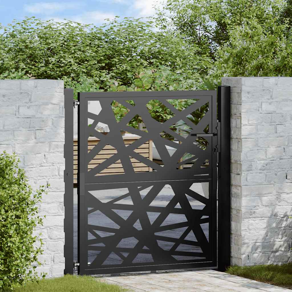 JUNG Vida Gartentor Schwarz 100x100 cm Stahl Lichtdesign
