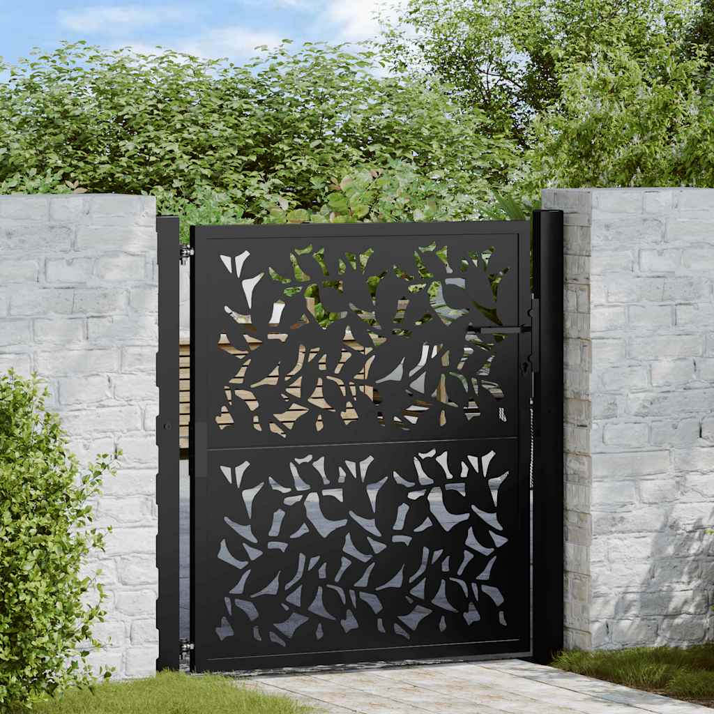 JUNG Vida Gartentor Schwarz 100x100 cm Stahlblatt-Design