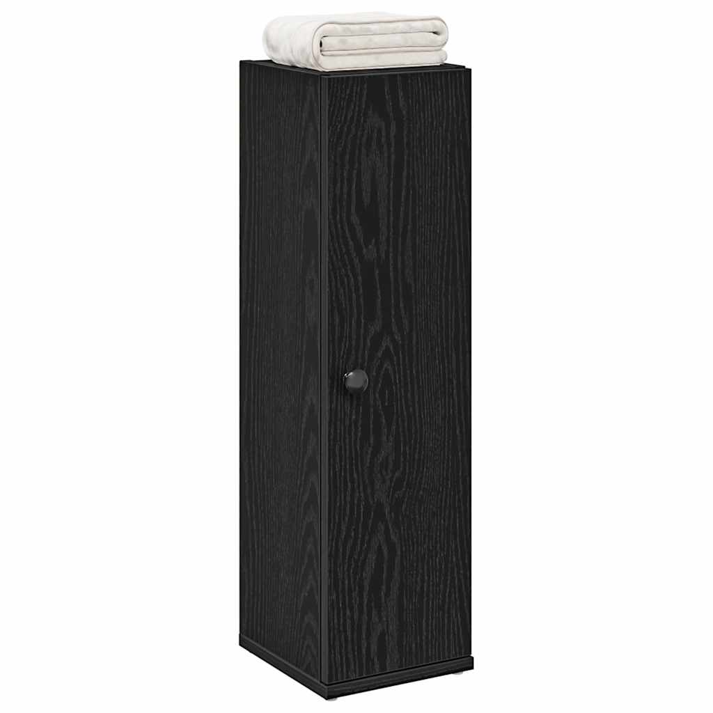 JUNG Vida Badezimmerschrank mit Rollenhalter Schwarz 20,5x22x72 cm