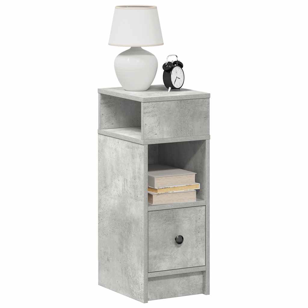 JUNG Vida Nachttisch mit Schublade Betongrau 25x31x66 cm