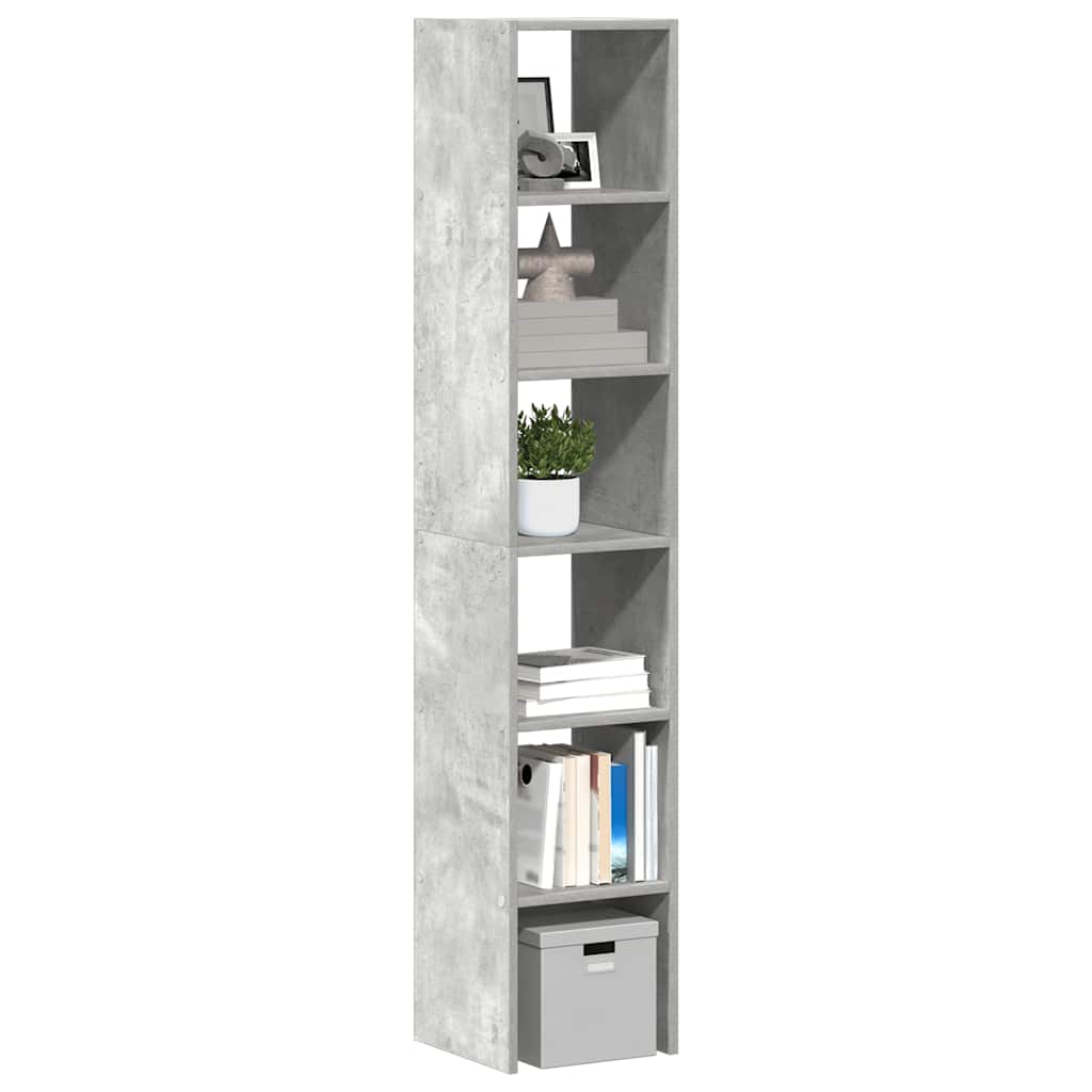 JUNG Vida Bücherregale 2Stk. Stapelbar Betongrau 30x30x80cm Holzwerkstoff