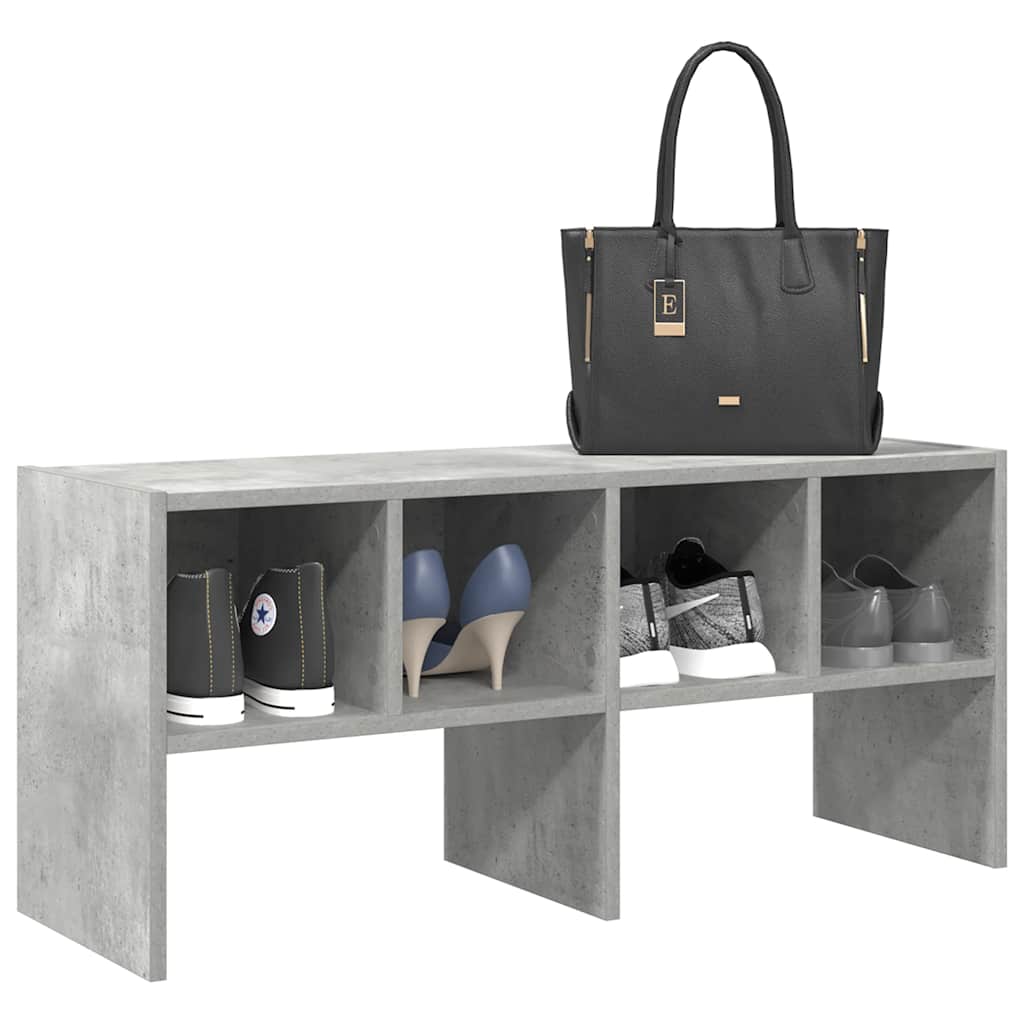 JUNG Vida Schuhregal Stapelbar Betongrau 89,5x30x40 cm