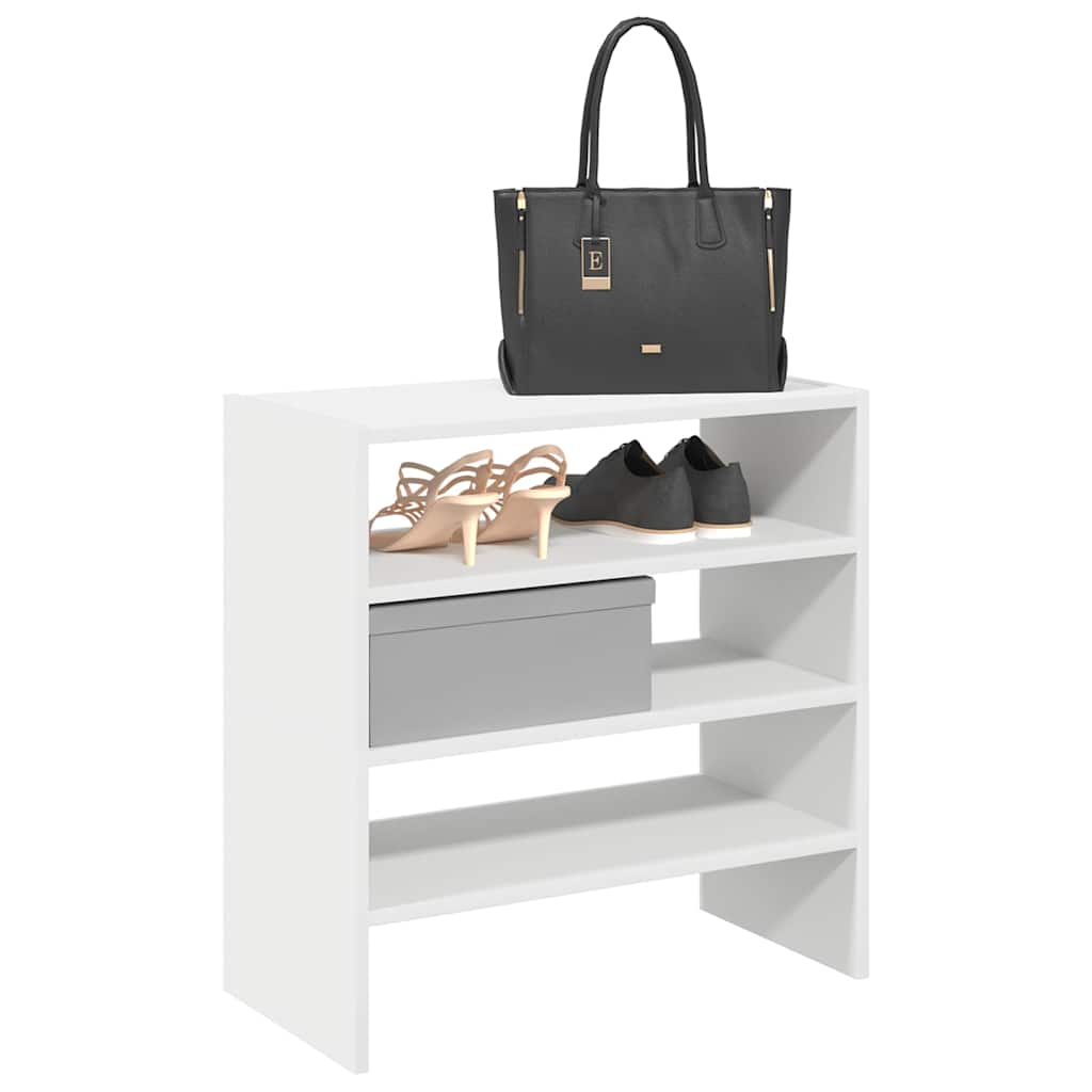JUNG Vida Schuhregale 2 Stk. Stapelbar Weiß 60x30x30,5 cm