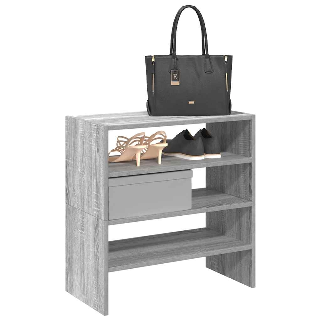 JUNG Vida Schuhregale 2 Stk. Stapelbar Grau Sonoma 60x30x30,5 cm