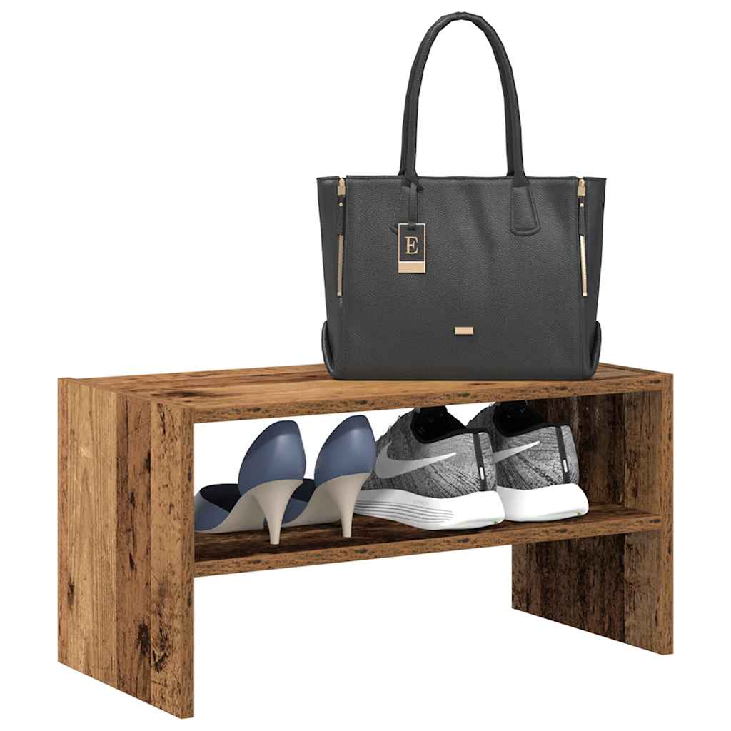 JUNG Vida Schuhregal Stapelbar Altholz-Optik 60x30x30,5 cm