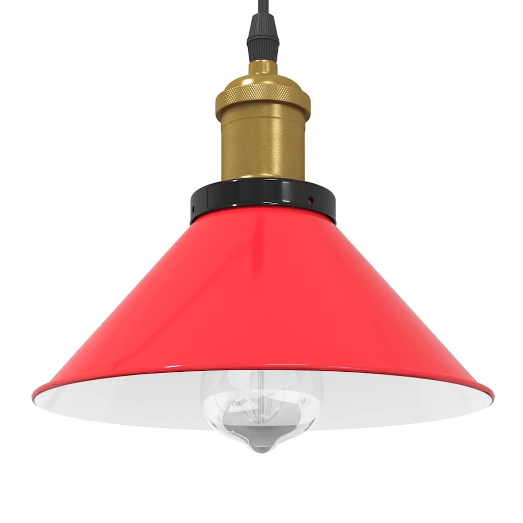 JUNG Vida Pendelleuchte Höhenverstellbar E27 Rot Glänzend Ø 22 cm Metall