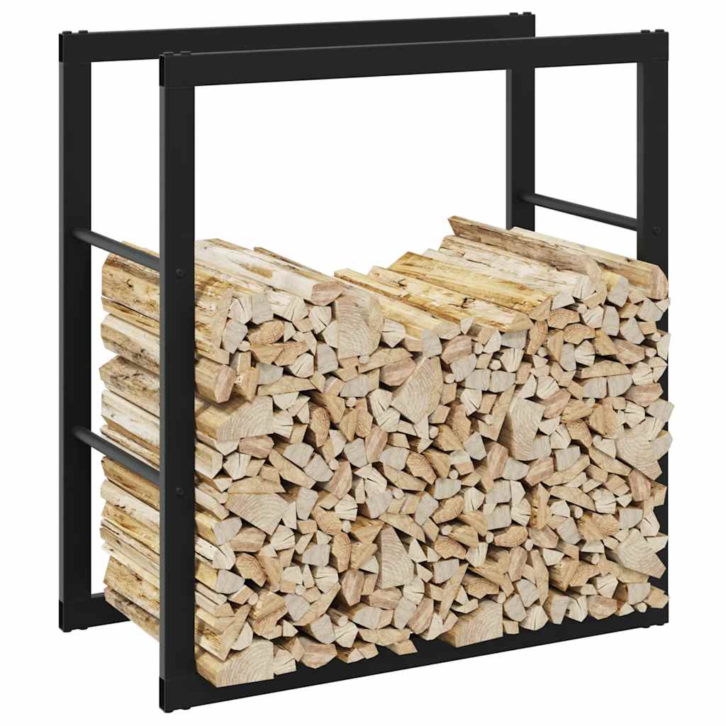 JUNG Vida Brennholzregal Schwarz 55x30x61 cm Stahl