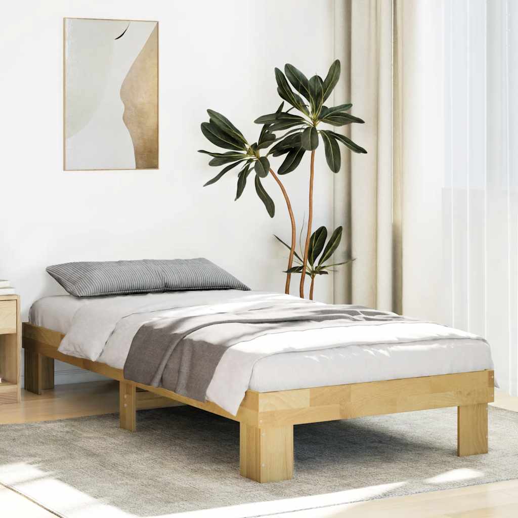 JUNG Vida Massivholzbett ohne Matratze 90x200 cm Eichenholz