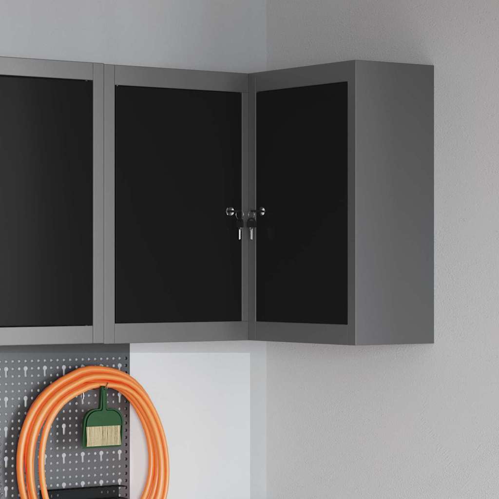 JUNG Vida Werkzeugschrank mit Regal Schwarz und Grau 55 x 55 x 55 cm