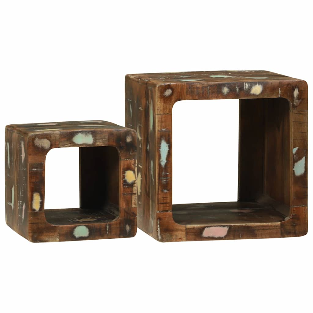 JUNG Vida TV-Einheiten 2 pcs Mehrfarbig Massives upgecyceltes Holz
